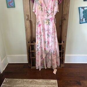 Floral Pink Maxi Dress